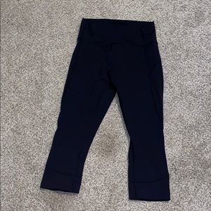 Lululemon High rise crop 21” leggings, black
